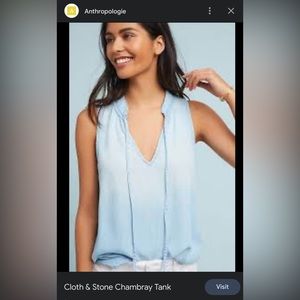 cloth and stone chambray blouse -S